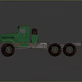 Green Vintage Six Wheel Heavy Duty Truck With Large Off Road Tires