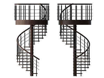 modern spiral staircase 3d model