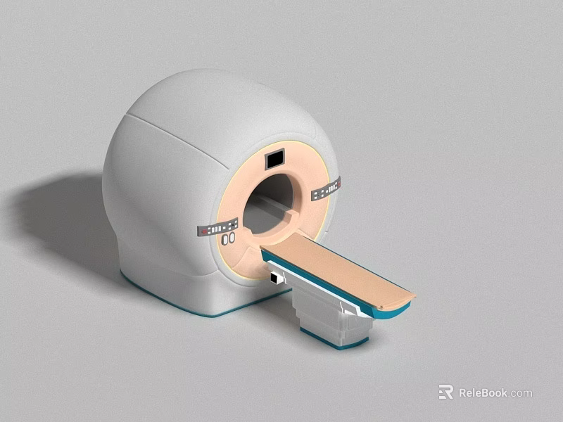 Advanced Medical CT Scanner With Patient Table For Diagnostic Imaging Equipment 3d model 