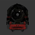 Vintage Steam Train With Black And Red Color Classic Body Design And Detailed Wheels