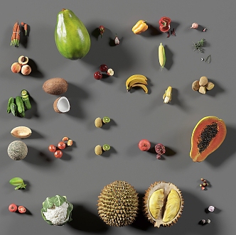 Modern fruit 3d model