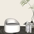 Modern Single Sofa Single Casual Sofa 3d model