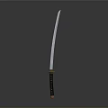 Traditional Japanese Katana Weapon With Sharp Blade And Wooden Handle Design