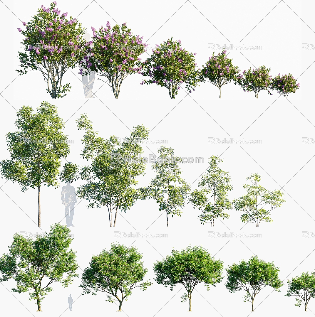 Modern Tree Landscape Tree Big Tree Green Tree Arbor Landscape Flower Tree 3d model