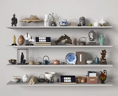 New Chinese style ornaments combination 3d model