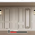 Modern Wall Paneling In Interior With Decorative Accents And Sconces 3d model
