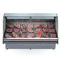 Commercial Stainless Steel Refrigerated Meat Display Showcase With Glass Door For Retail