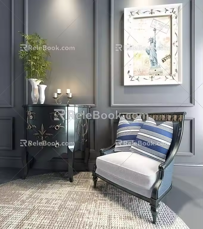 Single sofa 3d model