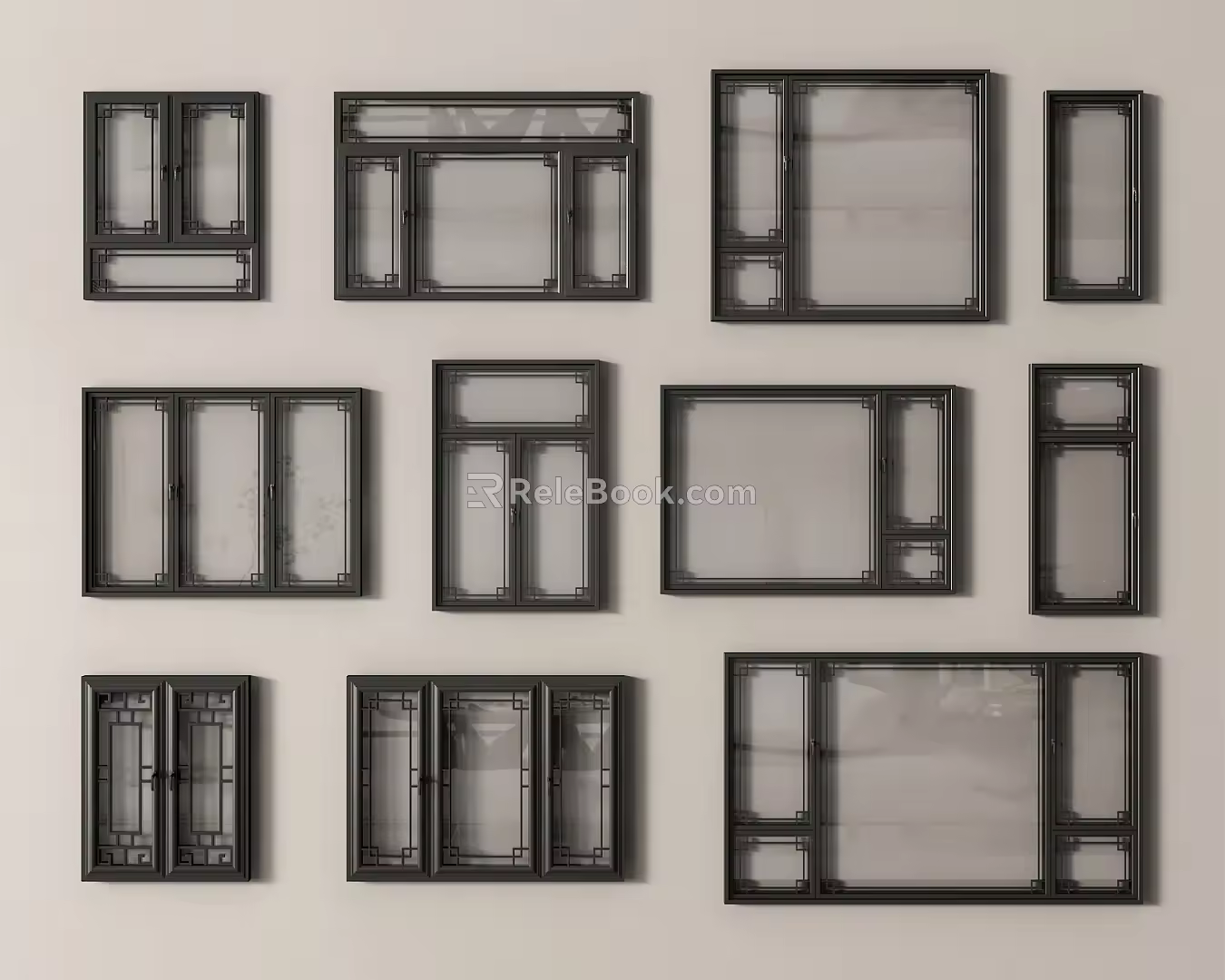 Chinese Window New Chinese Window casement window glass window door window bay window 3d model