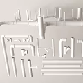 Modern pipe drainage pipe sewer pipe parts pipe fittings pipe combination 3d model