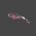 3D Anthropomorphic Wolf Character With Mechanical Arm Brown Upper Body Red Pants And Red Hat