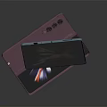 Foldable Smartphone With Dual Screen Design Colorful Display And Triple Camera Module 3d model
