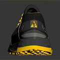 Durable Breathable Work Safety Shoes With Non Slip Sole And Yellow Accents