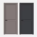 Modern Two Tone Hinged Doors With Vertical Panel Design In Light And Dark Gray