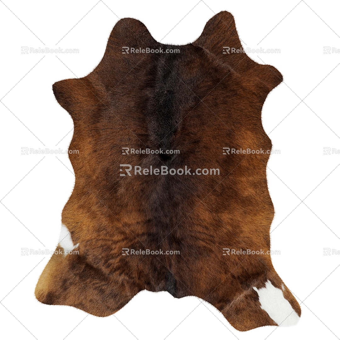 Animal Leather Carpet Modern Shape Carpet 3d model