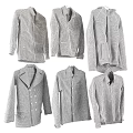 Stylish Clothing Collection With Jackets Shirts Double Breasted Coats Plaid Patterns And Solid Color Designs