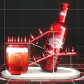Fast-selling beer display conveyor belt New Year's beautiful push photo clock 3d model
