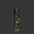 Stylish Black Jumpsuit With Floral And Leaf Patterns For Daily Use