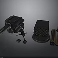 Advanced Weapon Components Featuring Cannon Launcher Ammunition Cylinders And Mechanical Parts