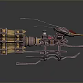 Mechanical Insect Model With Metal Structure Red Eyes Sickle Like Forelimbs And Purple Brown Color
