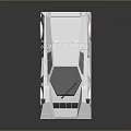 White Sports Car with Sleek Design Black Windshield and Silver Wheels in Low Poly Style