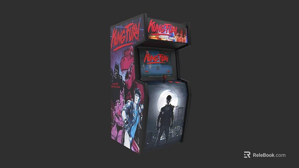 Mortal Kombat Arcade Machine Featuring Retro Gaming Character Graphics For Entertainment 3d model 