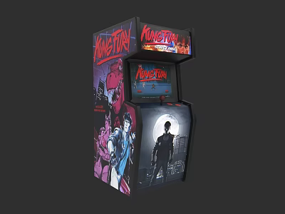 Mortal Kombat Arcade Machine Featuring Retro Gaming Character Graphics For Entertainment 3d model