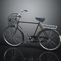 Stylish Classic Urban Commuter Bike With Front Basket And Rear Rack