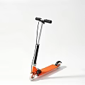 Orange Children's Scooter With Black Handlebars White Wheels And Lightweight Design