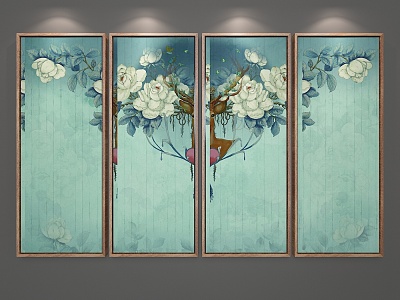 New Chinese Decorative Flipchart 3d model