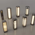 Outdoor Lights with Multiple Styles Various Designs Black Frames White Shades and Illuminated Effect