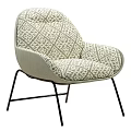 Stylish Single Sofa With Patterned Upholstery And Metal Legs For Living Room Interior