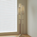 Middle style multi-head floor lamp 3d model