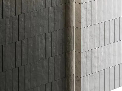 Floor Tiles With Textured Surface In Gray And Light Tones Neatly Arranged For Modern Spaces 3d model