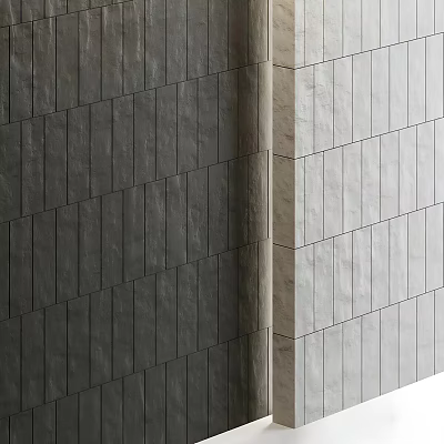 Floor Tiles With Textured Surface In Gray And Light Tones Neatly Arranged For Modern Spaces 3d model