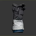 Black Textured Gloves With White Wrist Wrap And Blue Base Design Appearance