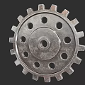 Modern Metal Gear Decorative Ornament Set With Toothed Edge For Home Decoration
