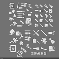Decorative Art Tool Themed Hanging Decorations With Brushes Palettes And Paint Tubes