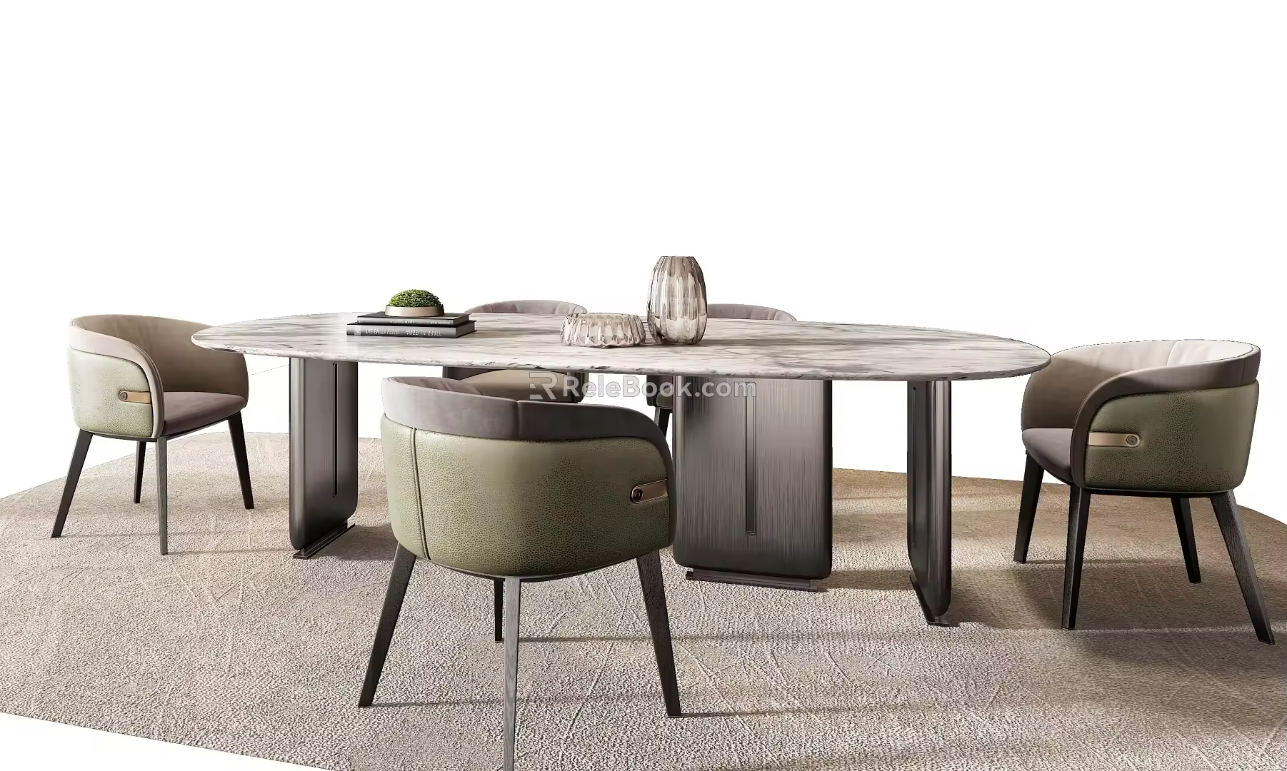 Minotti table combination 3d model