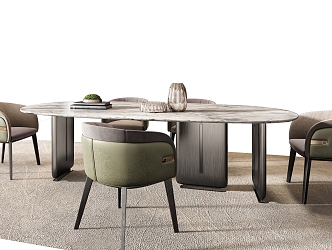 Minotti table combination 3d model