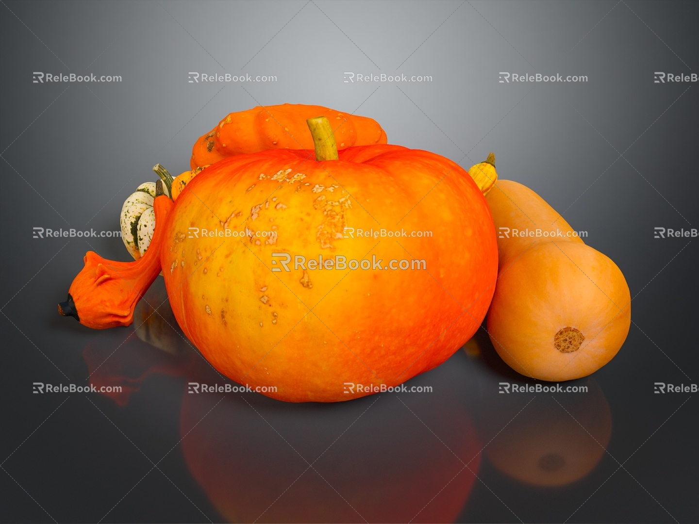 Pumpkin CG Pumpkin Cartoon Pumpkin Anime Pumpkin 3d model