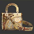 Elegant Patterned Handbag With Decorative Straps And Vibrant Colors For Daily Use