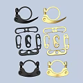 Practical and Durable Black and Gold Metal Accessories for Daily Life Supplies with Various Shapes