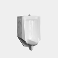 Modern White Wall mounted Urinal With Ceramic Finish Bathroom Design 3d model