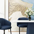 Modern Dining Table and Chair Combination 3d model