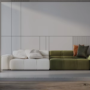 Modern three-seat sofa 3d model
