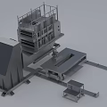 Industrial Equipment With Metal Frame Platform Inclined Structure And Support Components