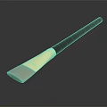 Sleek Modern Utility Brush With Black Handle White Bristles And Gold Accent Ring