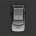 Silver Small Car With Roof Rack Red Trim And Cartoon Style Design