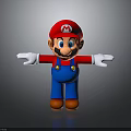 Super Mario Figurine With Red Hat Blue Overalls White Gloves And Brown Shoes 3d model